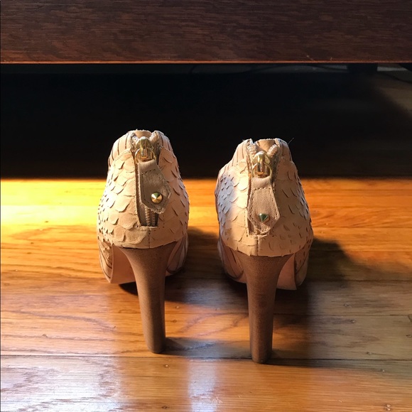 Be & D Platform Croc Skin Booties NWOB Sz10US40EUR - Picture 5 of 8